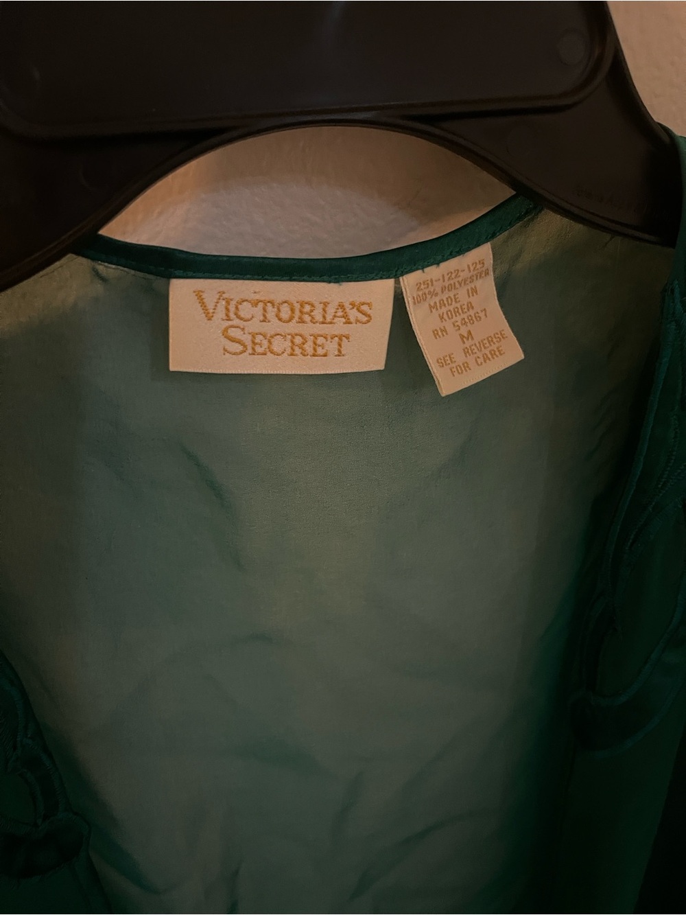 Victoria's Secret Emerald Green Satin Camisole
